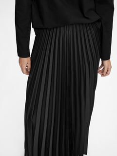 Tina Hw Ankle Plisse Skirt - Black