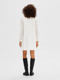 Selected Femme Tatiana Ls Short Embr Dress - Bright White
