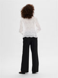 Tatiana L/S Embr Skjorta - Bright White