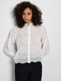 Tatiana L/S Embr Skjorta - Bright White