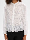 Tatiana L/S Embr Skjorta - Bright White