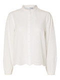 Tatiana L/S Embr Skjorta - Bright White