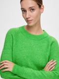 Lulu Ls Knit O-Neck - Classic Green Melange