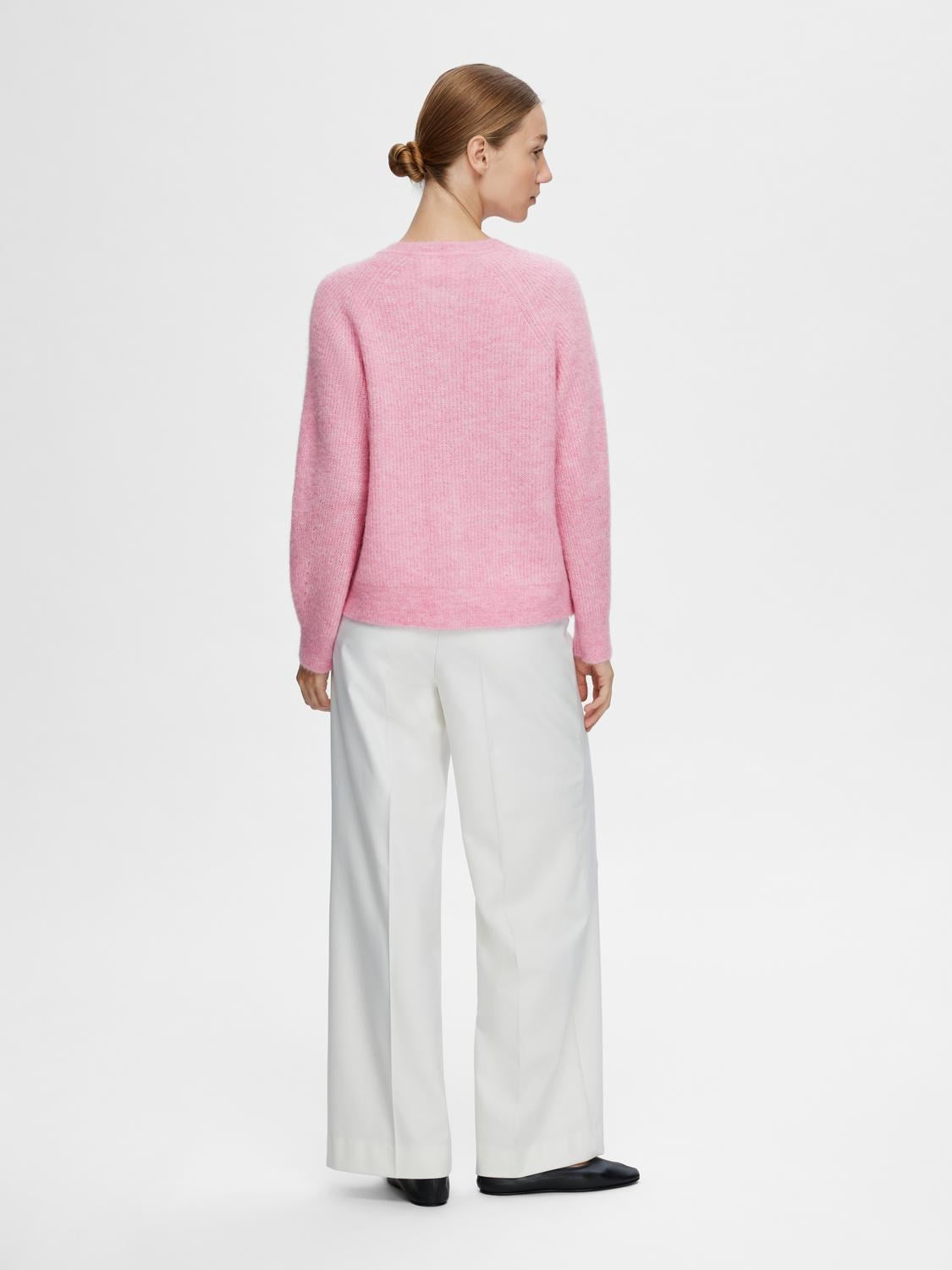 Lulu Ls Knit Short Kofta - Moonlight Mauve Melange