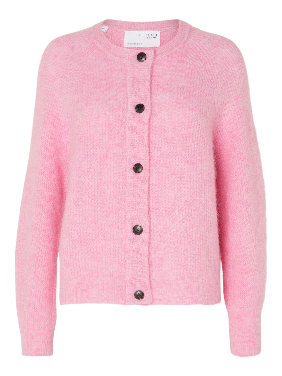 Lulu Ls Knit Short Kofta - Moonlight Mauve Melange