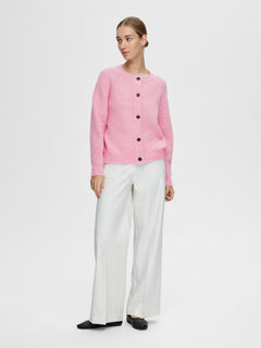 Lulu Ls Knit Short Cardigan - Moonlight Mauve Melange