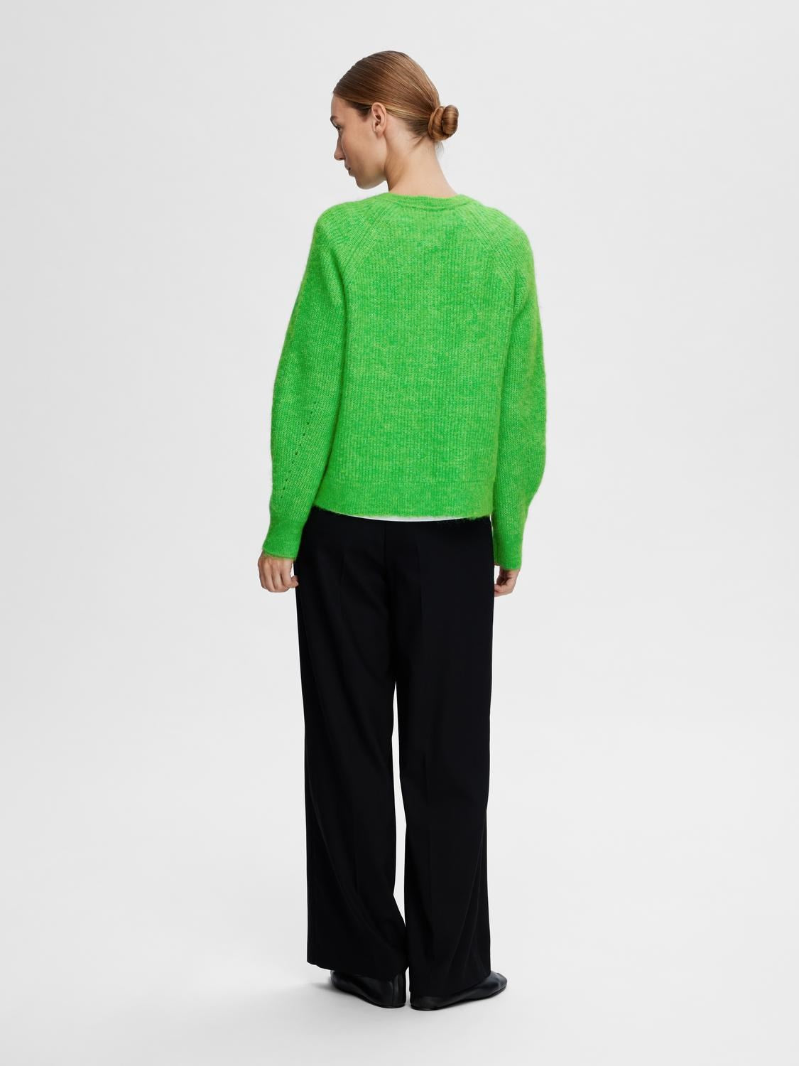 Lulu Ls Knit Short Kofta - Classic Green Melange