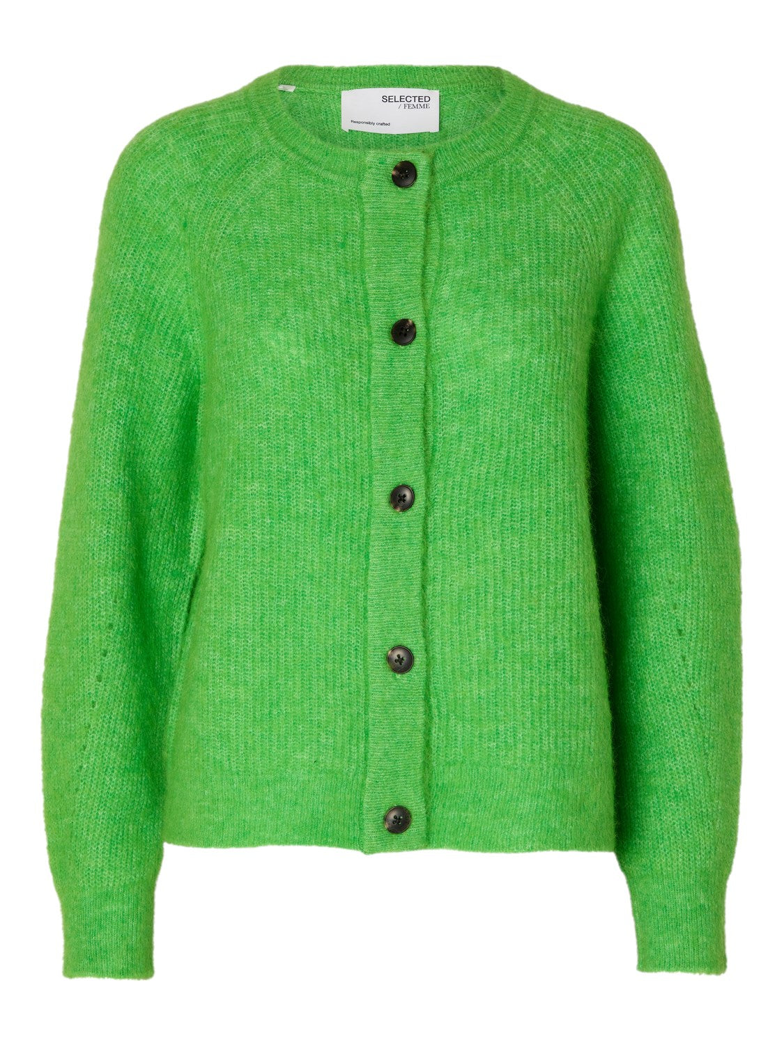 Lulu Ls Knit Short Kofta - Classic Green Melange