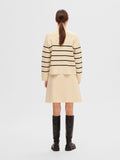 Liva Ls Knit O-Neck - Birch/Black
