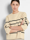 Liva Ls Knit O-Neck - Birch/Black
