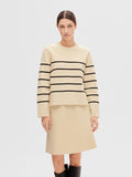 Liva Ls Knit O-Neck - Birch/Black