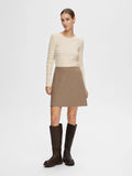 Anna LS Crew Neck Tee - Oatmeal W Snow White Stripes