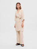 Maurine 3/4 Short Wrap Dress EX - Sandshell