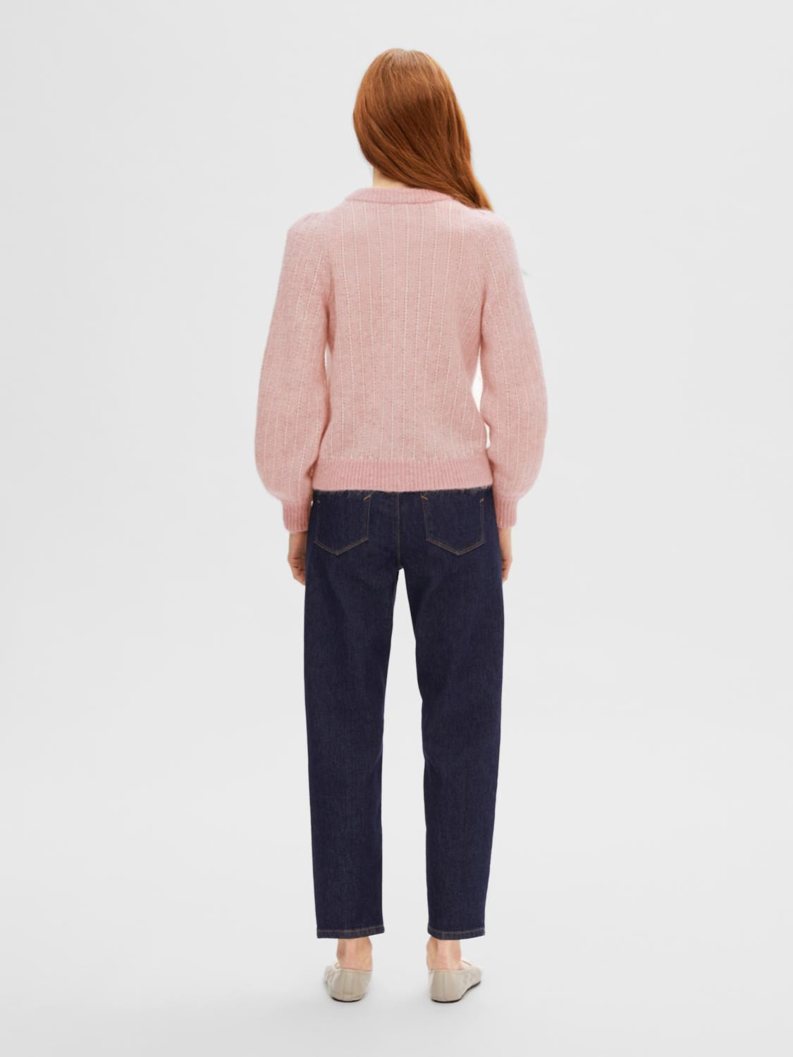 Mejse Ls Knit Cardigan - Pink Nectar Birch