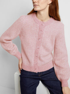 Mejse Ls Knit Cardigan - Pink Nectar Birch