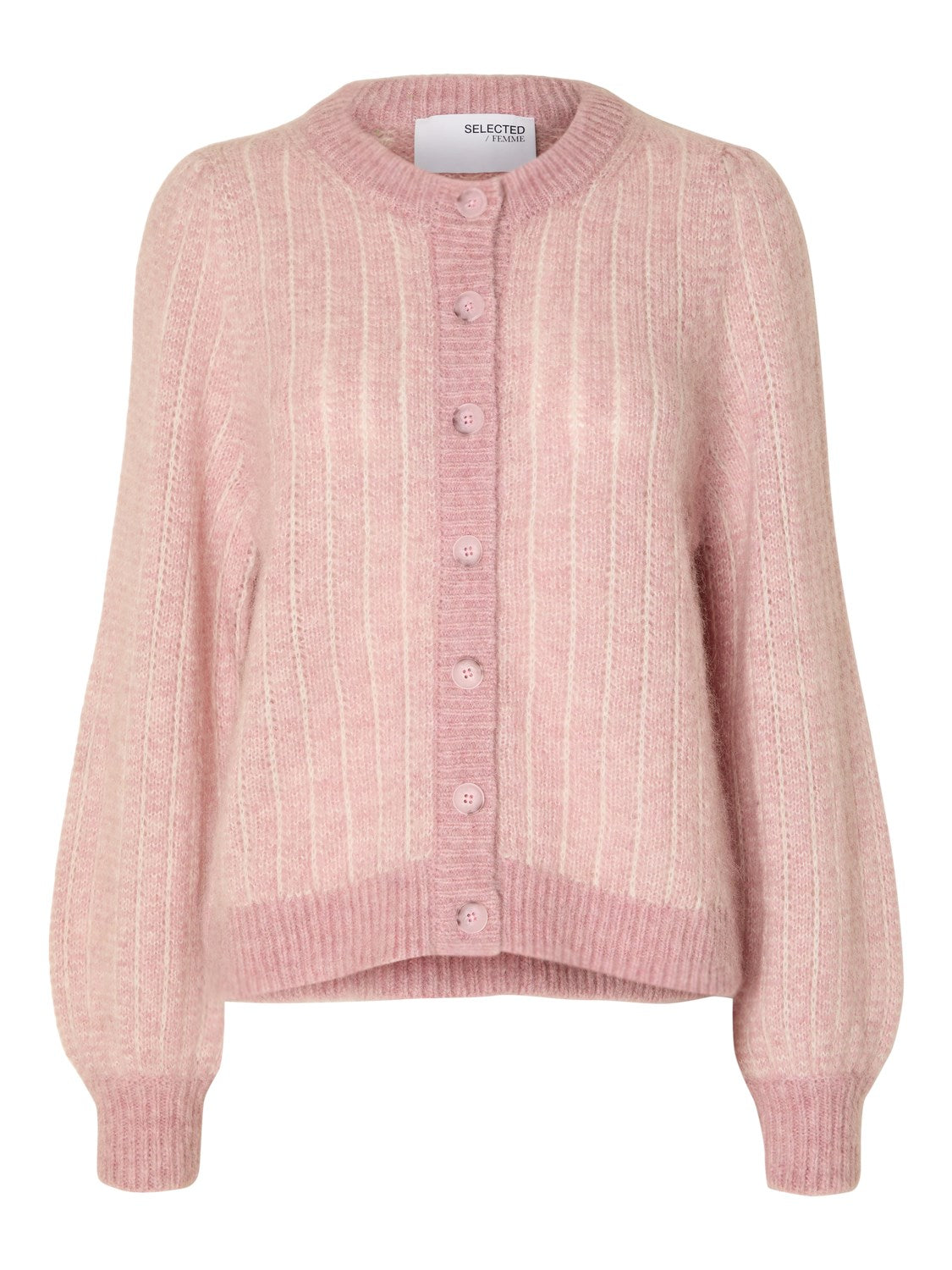 Mejse Ls Knit Cardigan - Pink Nectar Birch