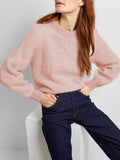 Mejse Ls Knit O-Neck - Pink Nectar Birch