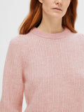 Mejse Ls Knit O-Neck - Pink Nectar Birch
