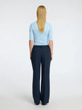 Dianna 2/4 O-Neck Top Noos - Cashmere Blue