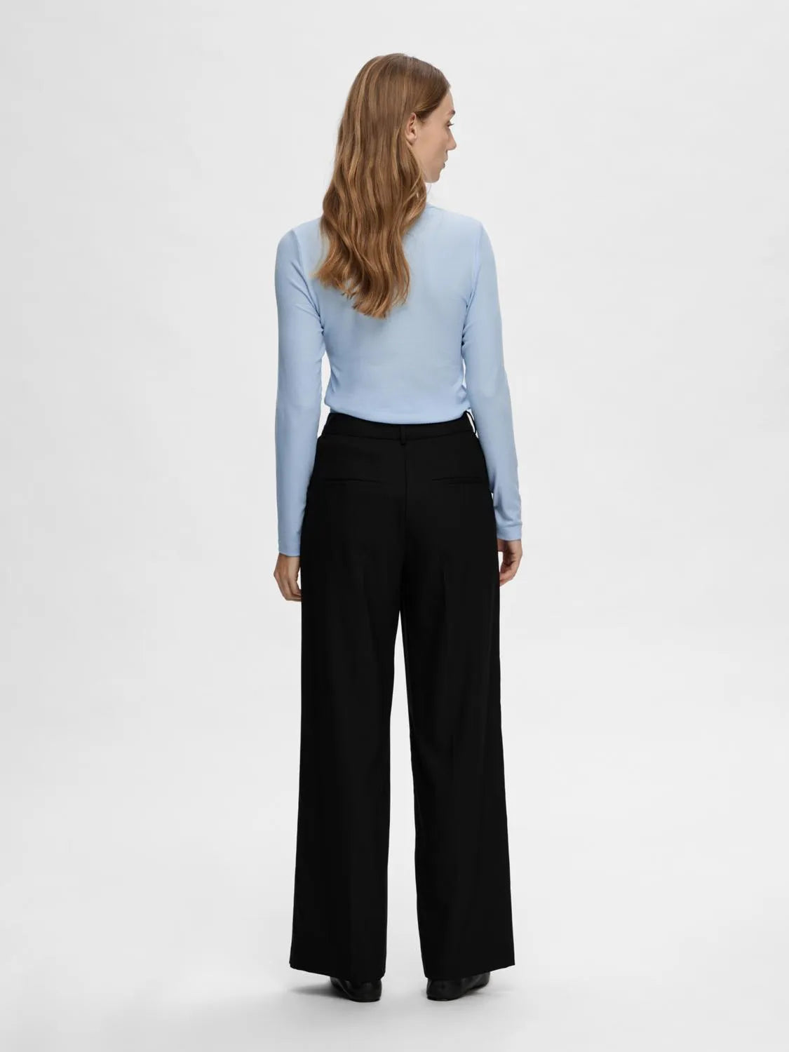 Dianna LS O-Neck Topp - Cashmere Blue