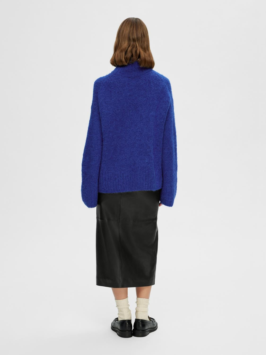 Gabella LS Knit High-Neck W - Surf The Web Melange