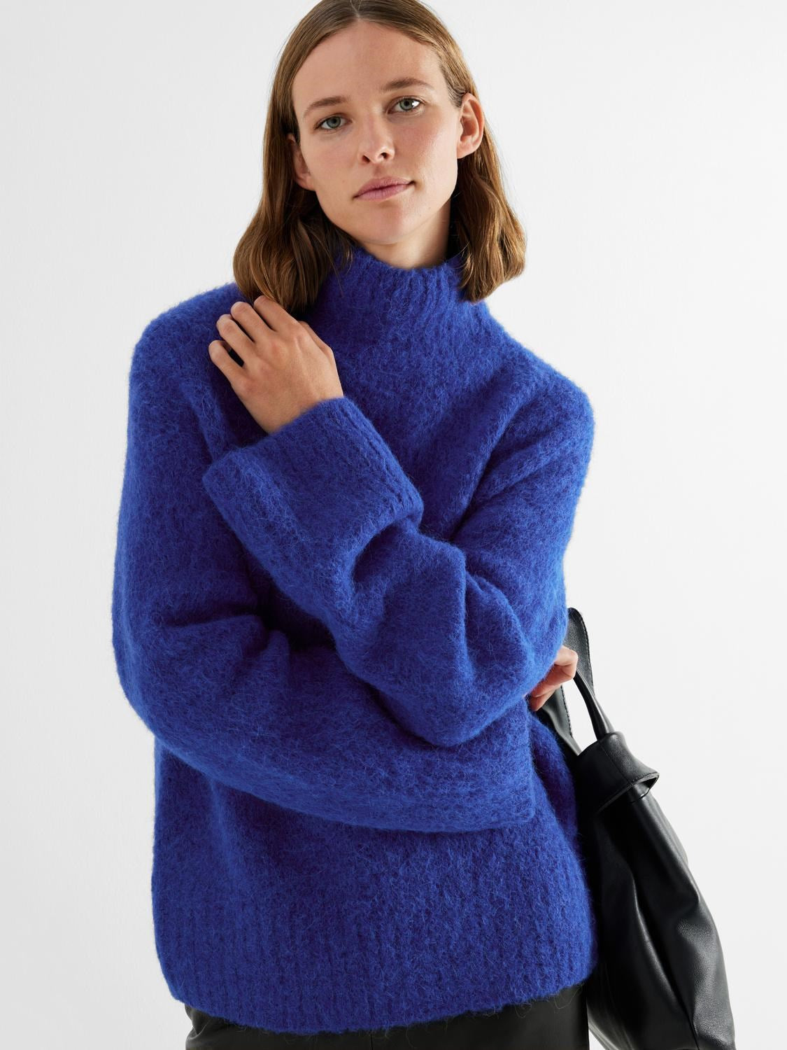 Gabella LS Knit High-Neck W - Surf The Web Melange