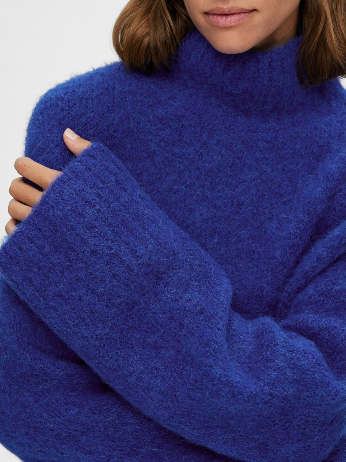 Gabella LS Knit High-Neck W - Surf The Web Melange