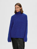 Gabella LS Knit High-Neck W - Surf The Web Melange