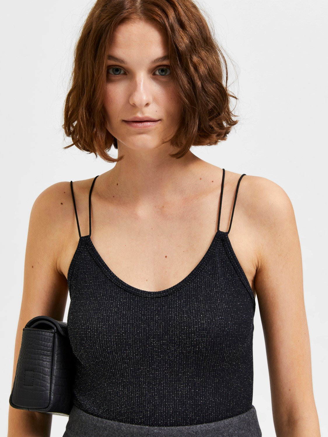 Kimmi SL Glitter Body - Black silver lurex