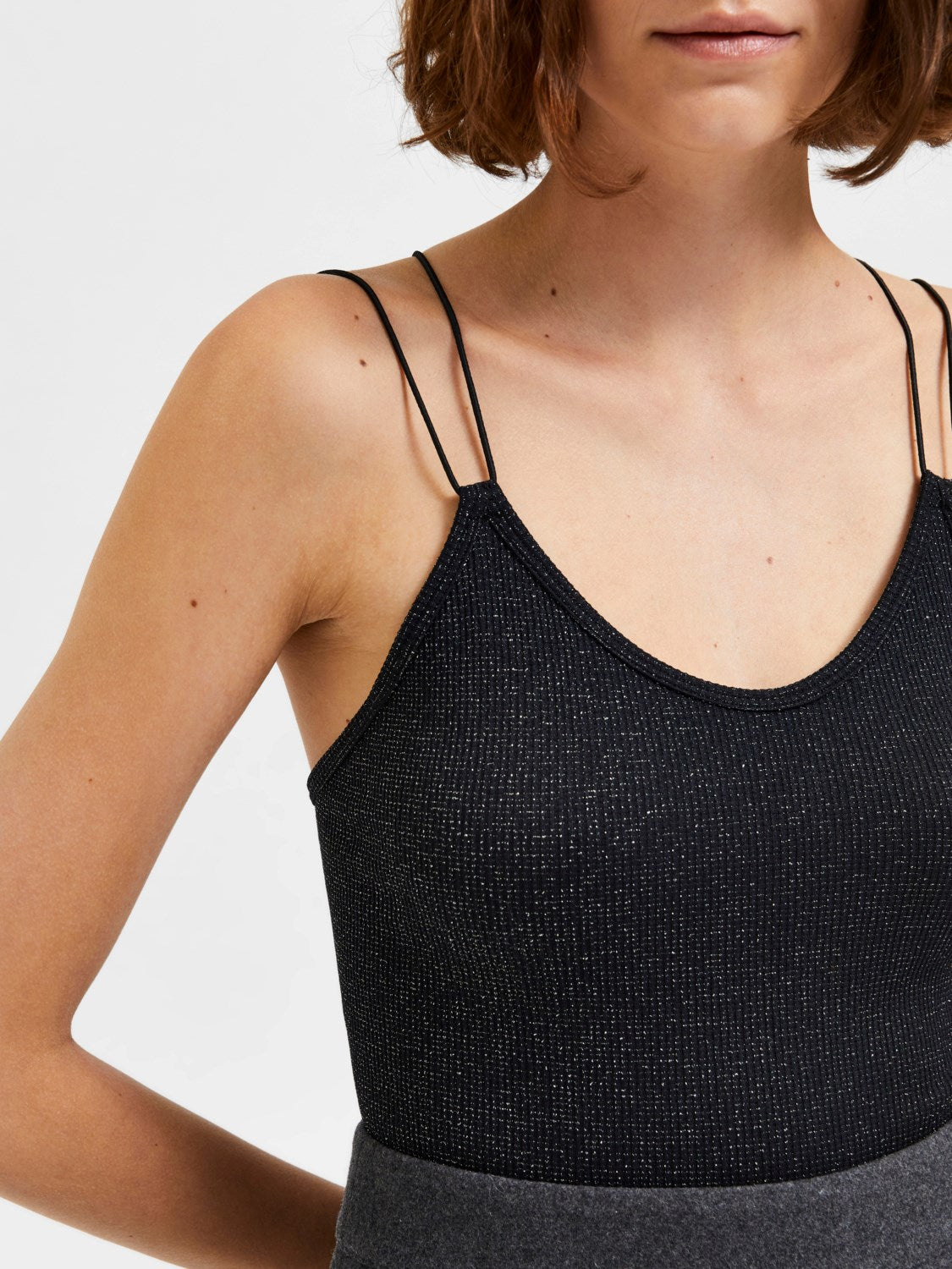 Kimmi SL Glitter Body - Black silver lurex
