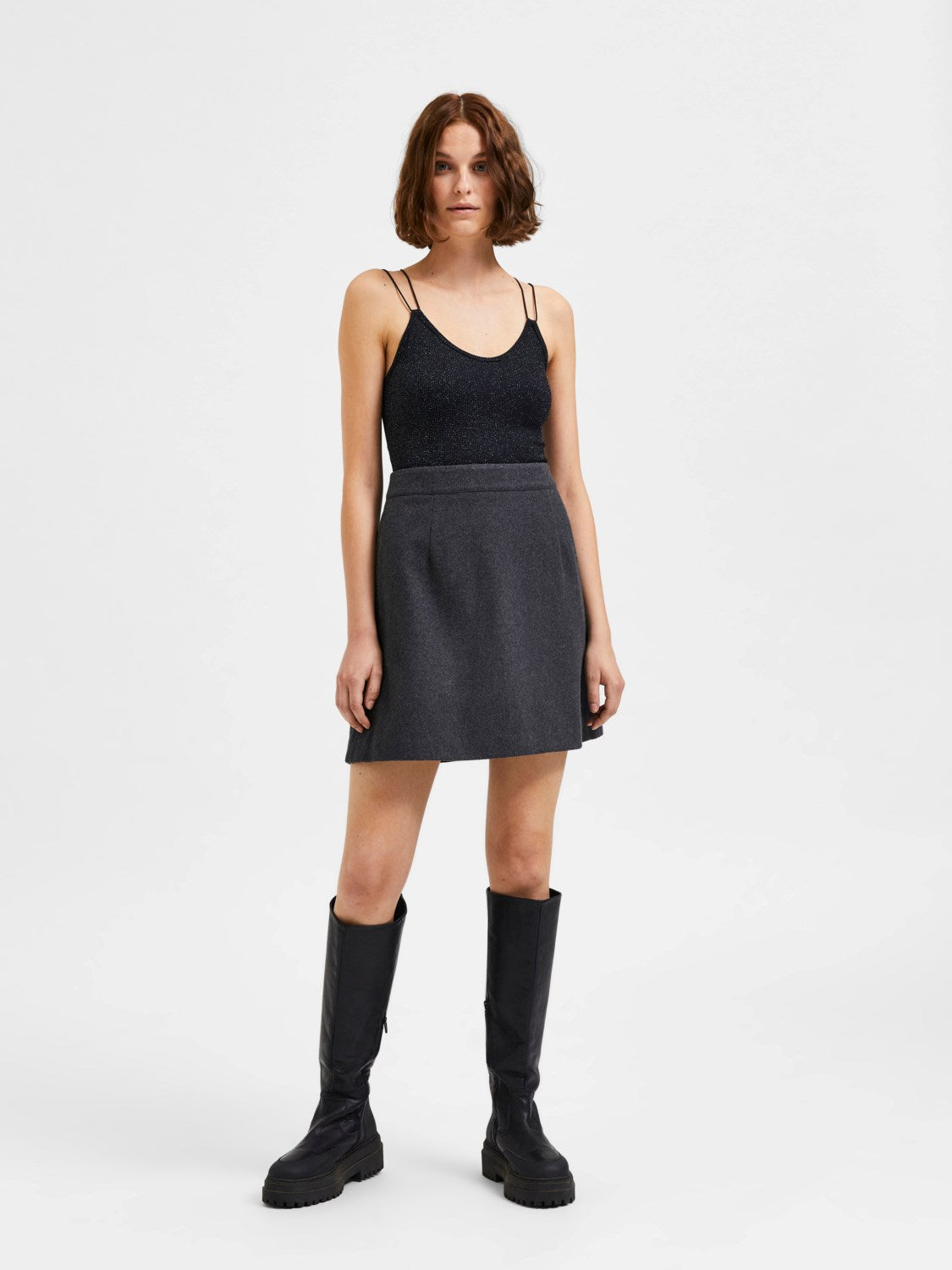 Kimmi SL Glitter Body - Black silver lurex