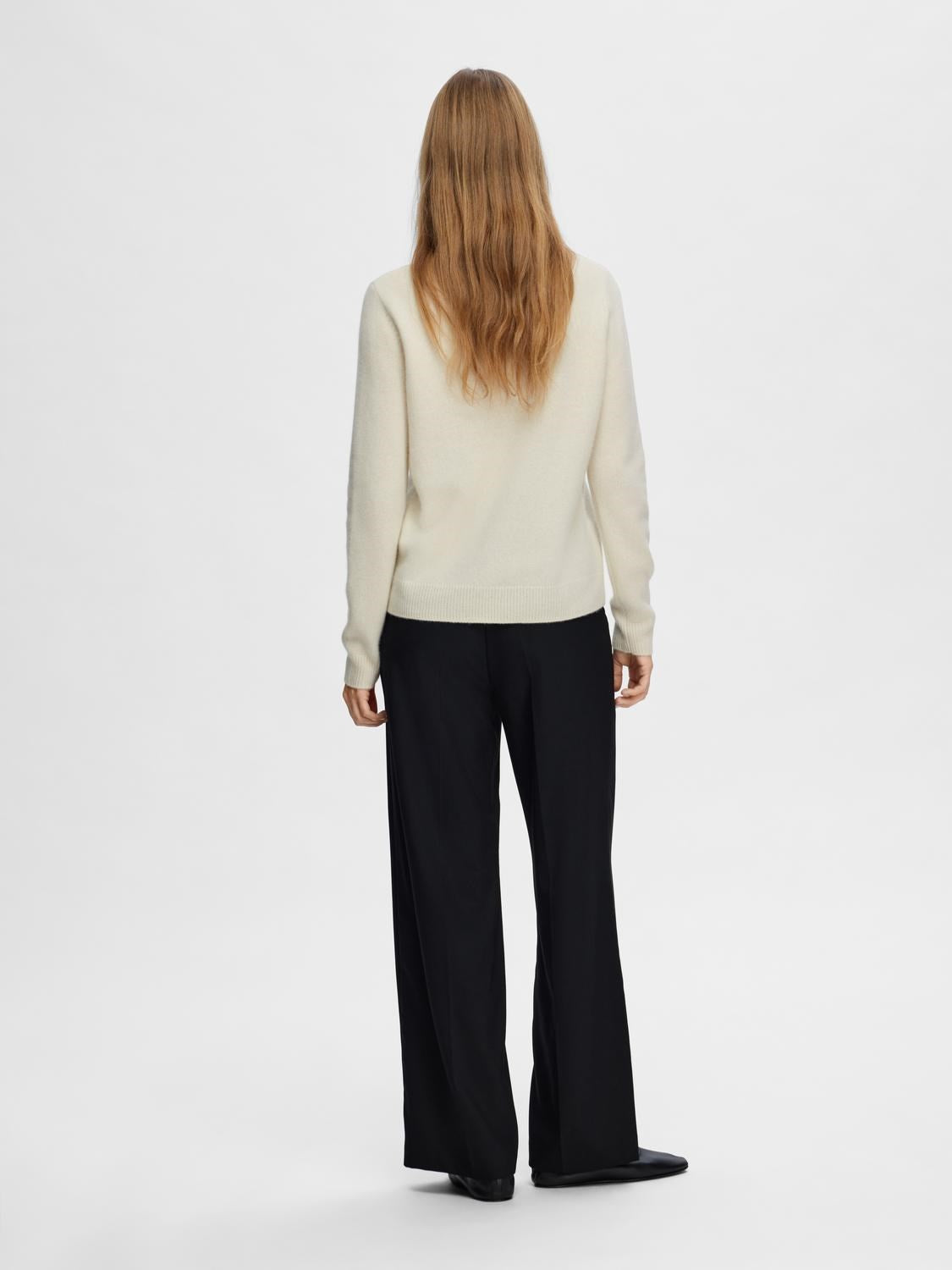 Manila LS Knit Cashmere O-Neck - Birch