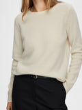 Manila LS Knit Cashmere O-Neck - Birch