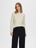 Manila LS Knit Cashmere O-Neck - Birch