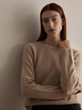 Manila LS Knit Cashmere O-Neck - Amphora