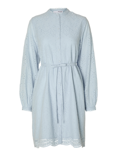 Tatiana Ls Short Embr Dress - Cashmere Blue