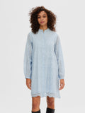 Tatiana Ls Short Embr Dress - Cashmere Blue