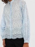 Tatiana L/S Embr Shirt - Cashmere Blue