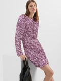 Colyn LS Short Sequins Dress - Pink Lavender