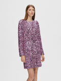 Colyn LS Short Sequins Dress - Pink Lavender
