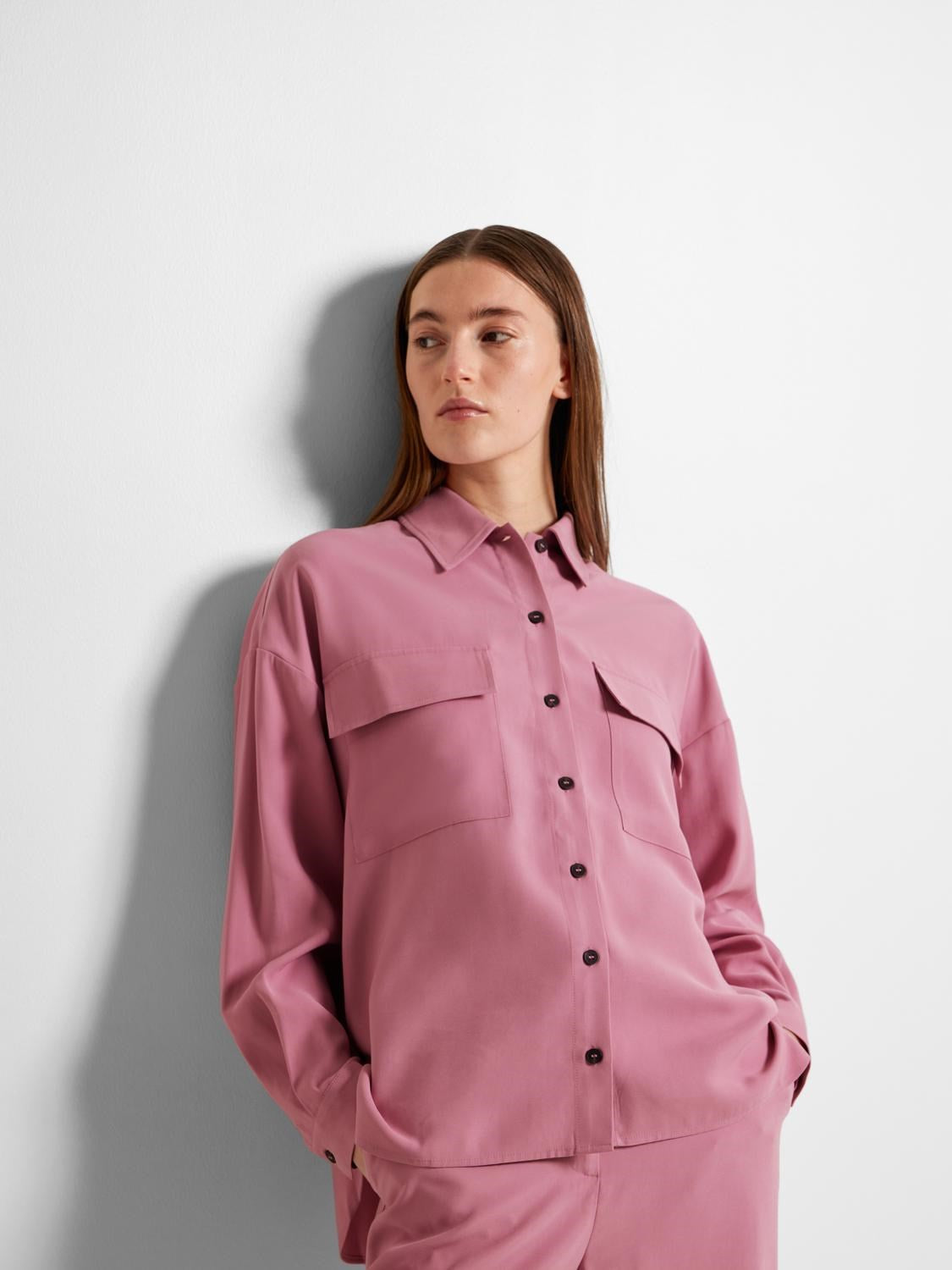 Alienor Ls Cargo Shirt - Foxglove