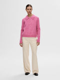 Sia-Mynte Ls Half Zip Knit - Phlox Pink Melange