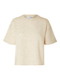 Maline-Liliana 2/4 Knit O-Neck - Birch Melange