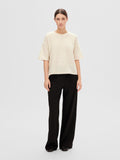 Maline-Liliana 2/4 Knit O-Neck - Birch Melange