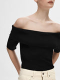 Caro Off Shoulder Knit - Svart