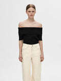 Caro Off Shoulder Knit - Svart