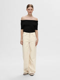 Caro Off Shoulder Knit - Svart