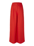 Lyra Hw Wide Linen Pant - Flame Scarlet