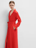 Lyra Ls Ankle Linen Shirt Dress - Flame Scarlet