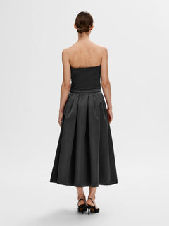 Aresia Hw Ankle Volume Skirt B - Black